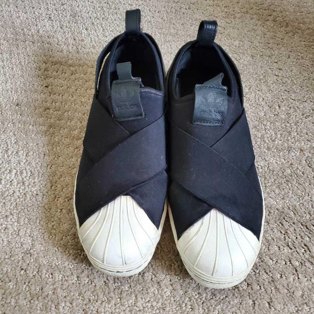 Adidas Superstar Slip-On Sneakers US6 Black/White